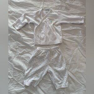 Kissy Kissy White Pajama Set with Stars and Moons